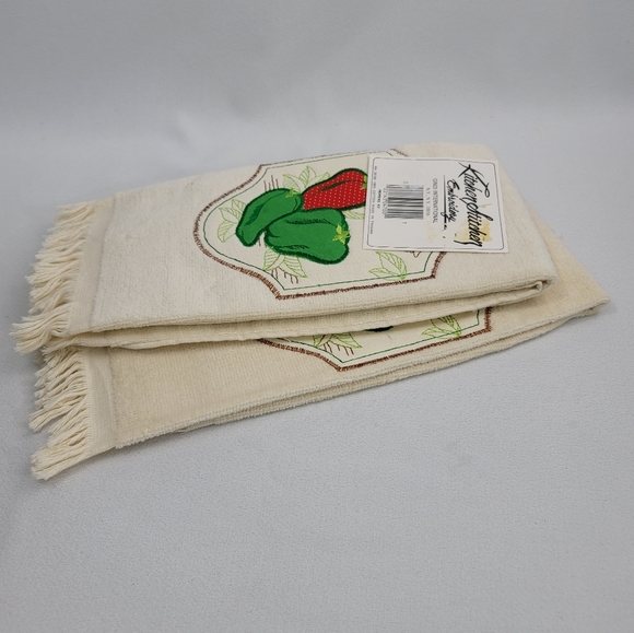 (2) Vtg Kitchen Stitchin Embroidery Peppers Kitchen Towels - Picture 11 of 15